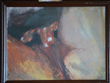 Painting titled "Tpca" by Gritodetinta, Original Artwork, Pastel Mounted on Wood Stretcher frame