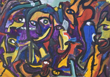 Malerei mit dem Titel "Cfcos" von Gritodetinta, Original-Kunstwerk, Öl