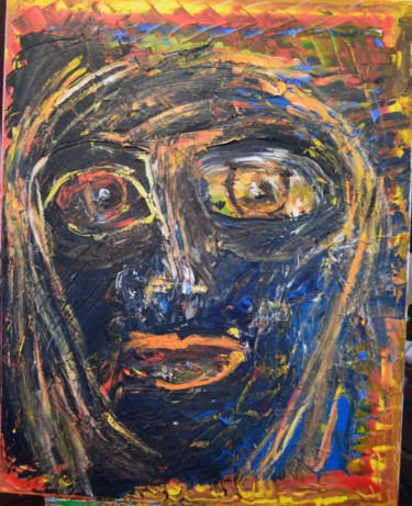 Painting titled "dasfloresiii" by Gritodetinta, Original Artwork, Oil Mounted on Wood Stretcher frame