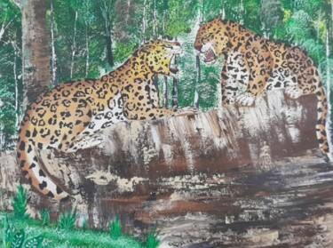 Pintura titulada "Predadores" por Paulo Simplicio, Obra de arte original, Oleo