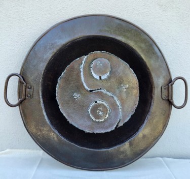 Sculpture titled "Yin Yang" by Paulo Barbosa, Original Artwork, Metals
