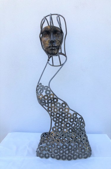 Скульптура под названием "Vaidade" - Paulo Barbosa, Подлинное произведение искусства, Металлы