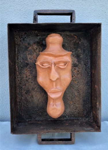 Sculpture titled "Tribo3" by Paulo Barbosa, Original Artwork, Clay