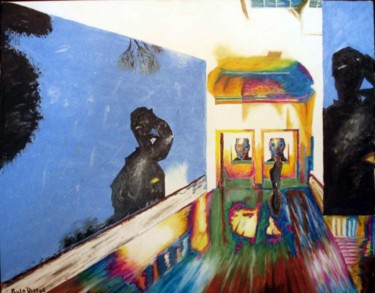 Pintura intitulada "O Meu Reflexo no Mu…" por Paulo Diogo, Obras de arte originais, Óleo