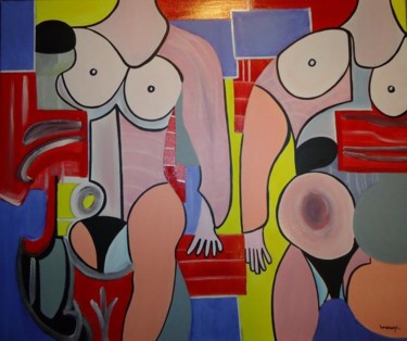 Painting titled "WOMAN´S BODY´S" by Paulo Fontinha, Original Artwork