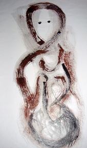 Pintura intitulada "Amamentando" por Paulo Jobim, Obras de arte originais