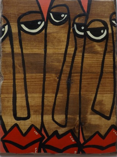 Peinture intitulée "Elos" par Paulo Martin, Œuvre d'art originale, Acrylique Monté sur Panneau de bois