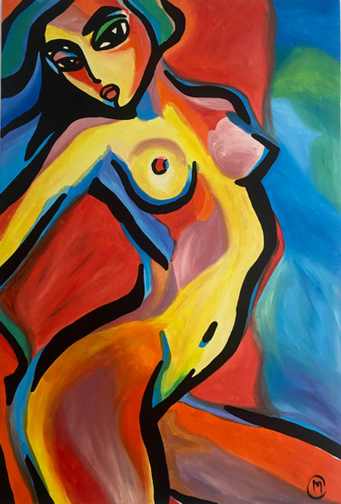 Pittura intitolato "Erotic canvas - Mar…" da Paulo Martin, Opera d'arte originale, Acrilico