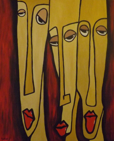 Malerei mit dem Titel "PULLYS" von Paulo Martin, Original-Kunstwerk, Acryl