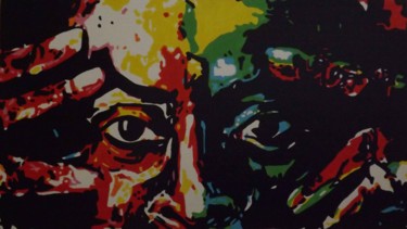 Ζωγραφική με τίτλο "Miles Davis" από Paulo Martin, Αυθεντικά έργα τέχνης, Ακρυλικό