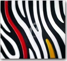 Pittura intitolato "Zebra" da Paulo Stocco, Opera d'arte originale, Olio