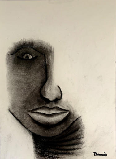 Drawing titled "Enigma" by Paulo Themudo, Original Artwork, Pastel