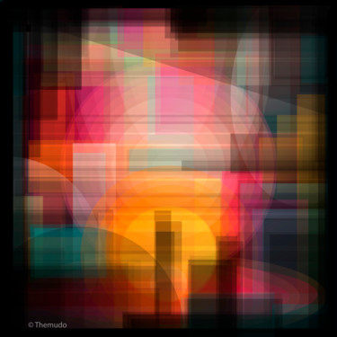 Digitale Kunst mit dem Titel "Burning Sunset" von Paulo Themudo, Original-Kunstwerk, Digitale Malerei