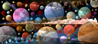 Digital Arts titled "Around The Stars" by Paulo Themudo, Original Artwork, Digital Painting