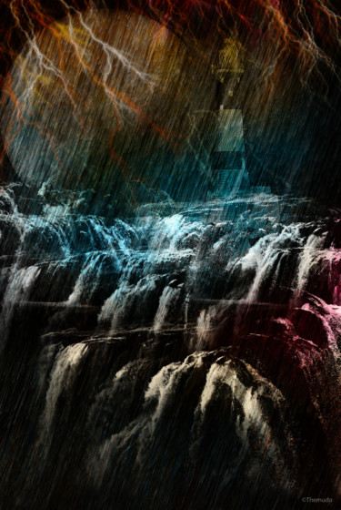 Digitale Kunst mit dem Titel "Trouble Waters" von Paulo Themudo, Original-Kunstwerk, Digitale Malerei
