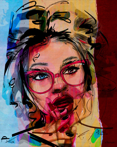 Digital Arts titled "Too Much Lipstick" by Paulo Themudo, Original Artwork, Photo Montage