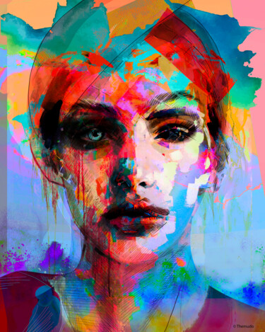 Digital Arts titled "The Last Expression" by Paulo Themudo, Original Artwork, Digital Painting