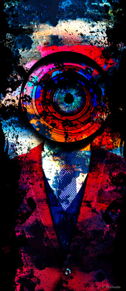 Цифровое искусство под названием "Mr. Iris" - Paulo Themudo, Подлинное произведение искусства, Цифровая живопись