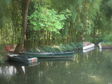 Fotografia intitolato "Deux barques" da Paulous, Opera d'arte originale, Fotografia digitale Montato su Altro pannello rigido