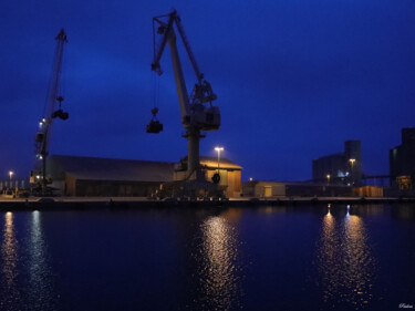 Fotografia zatytułowany „Magie de bleu” autorstwa Paulous, Oryginalna praca, Fotografia cyfrowa Zamontowany na Aluminium