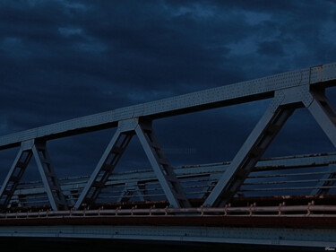 摄影 标题为“Le pont métal” 由Paulous, 原创艺术品, 数码摄影 安装在其他刚性面板上