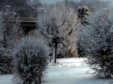 Fotografia intitolato "Près du pont" da Paulous, Opera d'arte originale, Fotografia digitale Montato su Altro pannello rigido