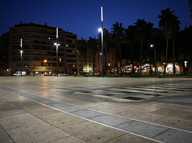 Photography titled "Perpignan, la place" by Paulous, Original Artwork, Digital Photography Mounted on Other rigid panel