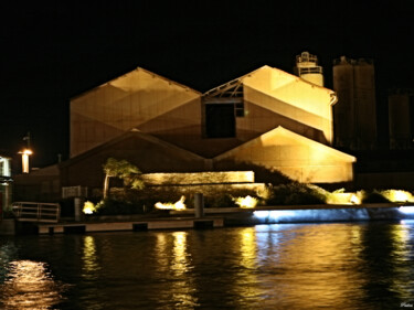 Photographie intitulée "Docks dans la nuit,…" par Paulous, Œuvre d'art originale, Photographie numérique Monté sur Aluminium
