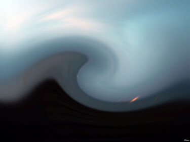 Photographie intitulée "La vague irréelle" par Paulous, Œuvre d'art originale, Photographie numérique Monté sur Aluminium