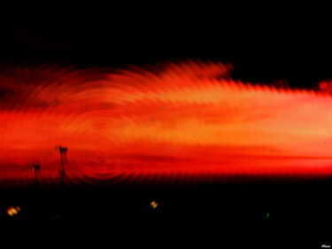 Fotografía titulada "La spirale de feu" por Paulous, Obra de arte original, Fotografía digital Montado en Aluminio