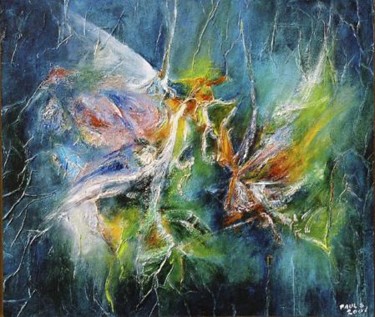 Painting titled "L'oiseau du paradis" by Paul Surdulescu, Original Artwork