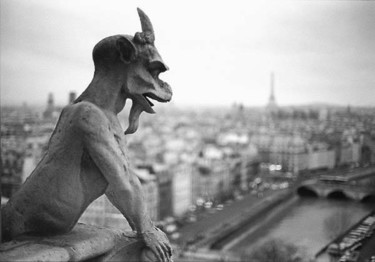 Fotografia intitolato "Paris Gargoyle 1" da Paul Sewell, Opera d'arte originale