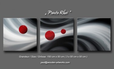 Malerei mit dem Titel "PANTA RHEI" von Acryliks, Original-Kunstwerk, Öl
