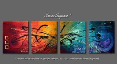 Malerei mit dem Titel "TIMES SQUARE (III)" von Acryliks, Original-Kunstwerk, Öl