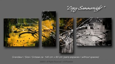 Malerei mit dem Titel "CRAZY SUMMERNIGHT" von Acryliks, Original-Kunstwerk, Öl