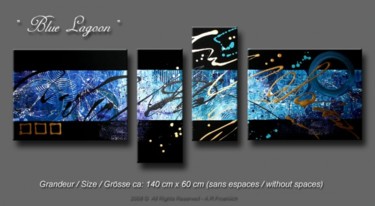 Картина под названием "BLUE LAGOON" - Acryliks, Подлинное произведение искусства, Масло