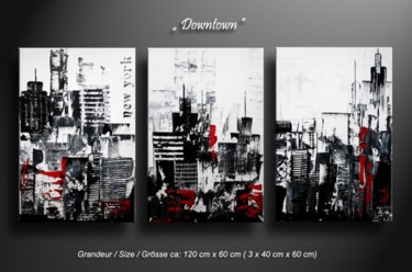 Ζωγραφική με τίτλο "DOWNTOWN" από Acryliks, Αυθεντικά έργα τέχνης, Λάδι