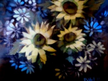 Painting titled "flowers2" by Paulus Hoffman, Original Artwork
