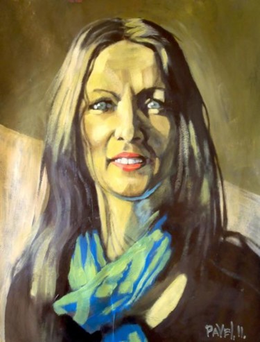 Картина под названием "portrait of a lady…" - Paulus Hoffman, Подлинное произведение искусства, Масло