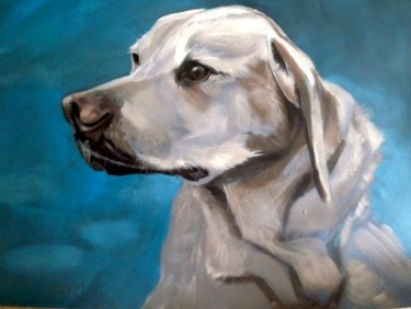 Картина под названием "labrador" - Paulus Hoffman, Подлинное произведение искусства, Масло