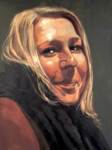 Картина под названием "Debbie 2" - Paulus Hoffman, Подлинное произведение искусства, Масло
