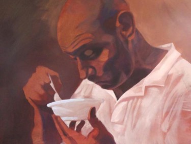 Картина под названием "soep 2" - Paulus Hoffman, Подлинное произведение искусства, Масло