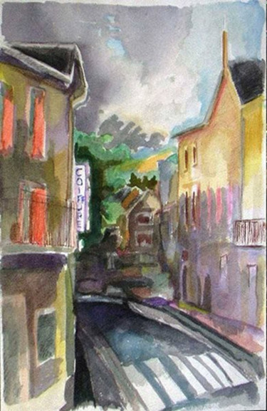 Картина под названием "rue de la coiffure" - Paulyvalent (Paul Elie), Подлинное произведение искусства