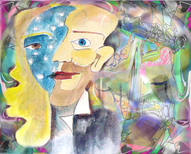 Картина под названием "apparition couple" - Paulyvalent (Paul Elie), Подлинное произведение искусства