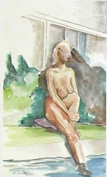 Painting titled "personage nue BD" by Paulyvalent (Paul Elie), Original Artwork