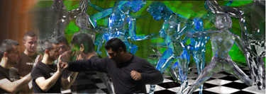 Arts numériques intitulée "boxe-et-danse" par Paulyvalent (Paul Elie), Œuvre d'art originale