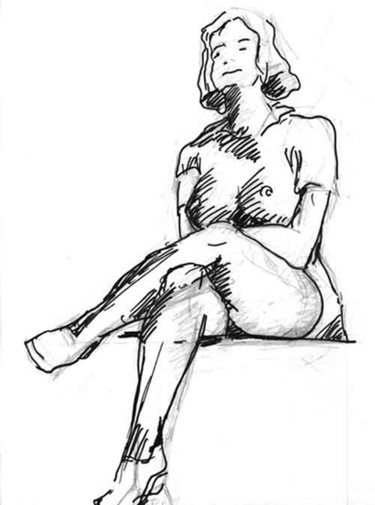 Drawing titled "assise" by Paulyvalent (Paul Elie), Original Artwork