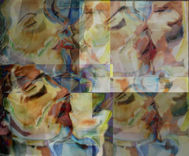 Arts numériques intitulée "baisers" par Paulyvalent (Paul Elie), Œuvre d'art originale, Peinture numérique