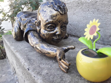 Sculpture intitulée "Мальчик" par Pavel Ambul, Œuvre d'art originale, Béton