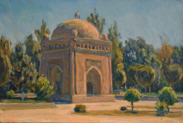 Schilderij getiteld "Samanid Mausoleum" door Pavel Dunaev, Origineel Kunstwerk, Olie